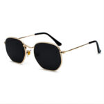 Metal Geometric Irregular Sunglasses Gold-Tone/Grey
