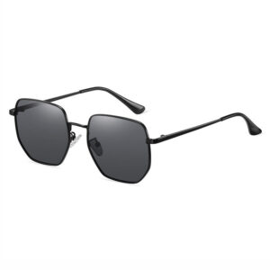 Polarized Irregular Frame Sunglasses All Black