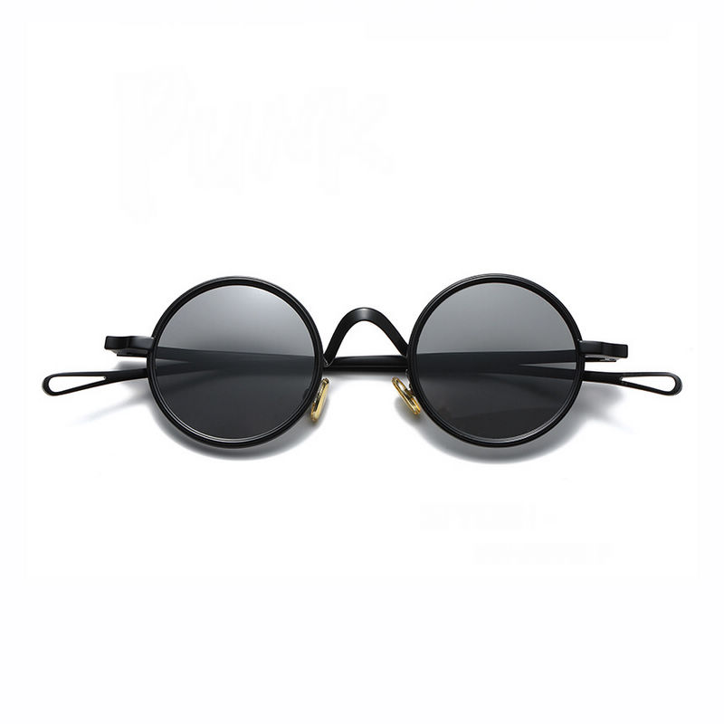 Classic Black Round Hippie Sunglasses