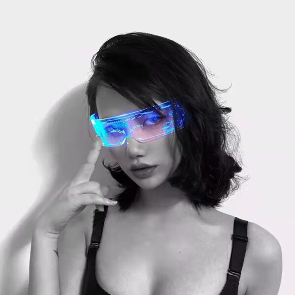 Led Light Up Glowing Visor Glasses Luminous Goggles Model Show
