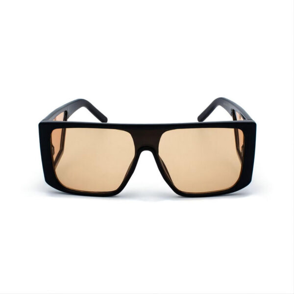 Yellow Flat Top Square Sunglasses with Side Shield