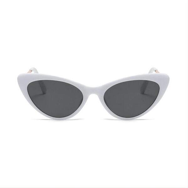 Acetate & Gold-Tone Metal Cat Eye Sunglasses White/Grey