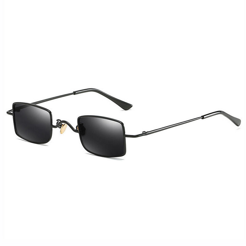 All Black Retro Mini Square Sunglasses
