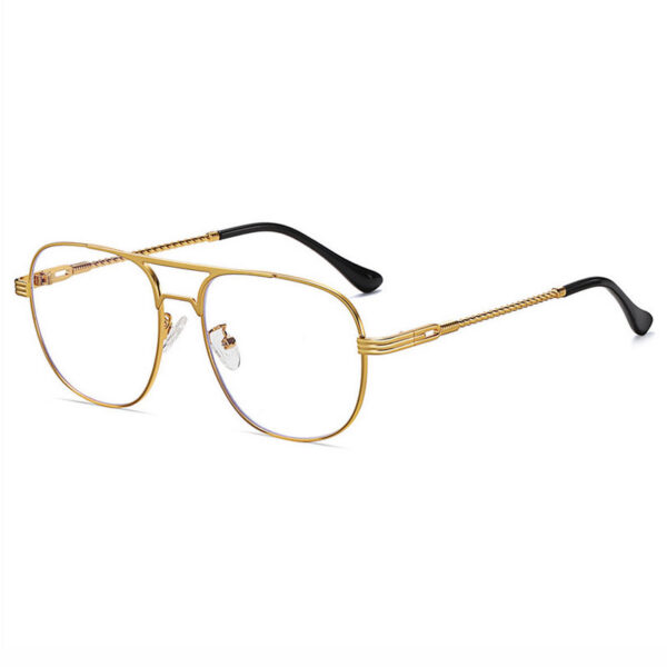 Gold-Tone Metal Pilot Frame Plain Glasses