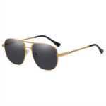 Gold-Tone Metal Pilot Frame Sunglasses
