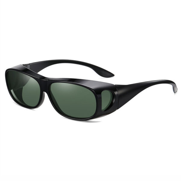 Green Wrap-Around Polarized Sunglasses Fit Over Glasses