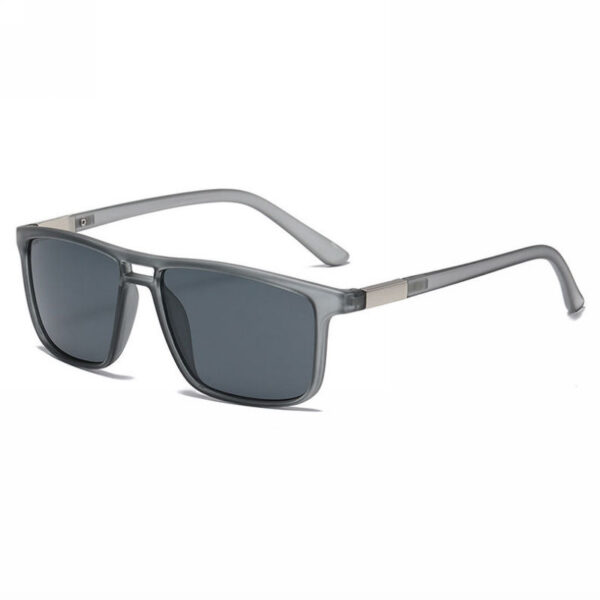 Grey Smoke Acetate Square Pilot Style Sunglasses