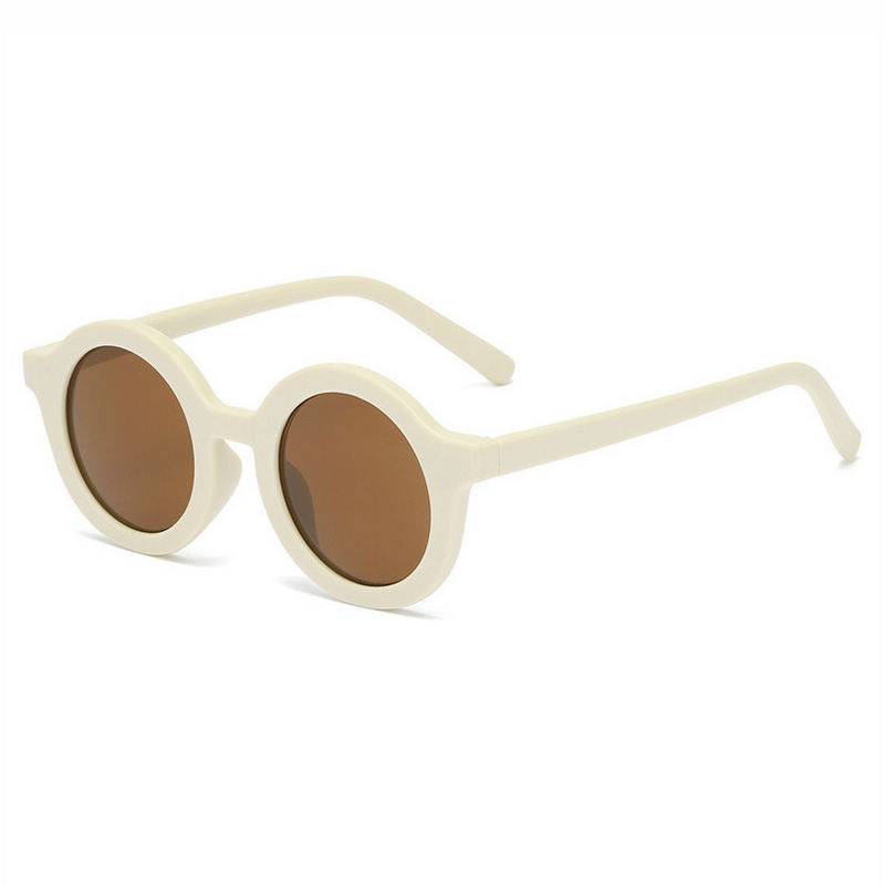 Ivory Round Acetate Sunglasses For Adults & Kids