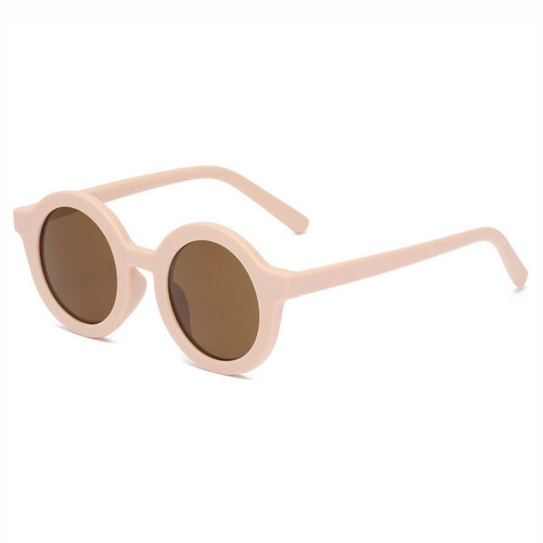 Pink/Brown Round Acetate Sunglasses For Adults & Kids