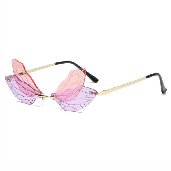 Pink Purple Dragonfly Wing Sunglasses