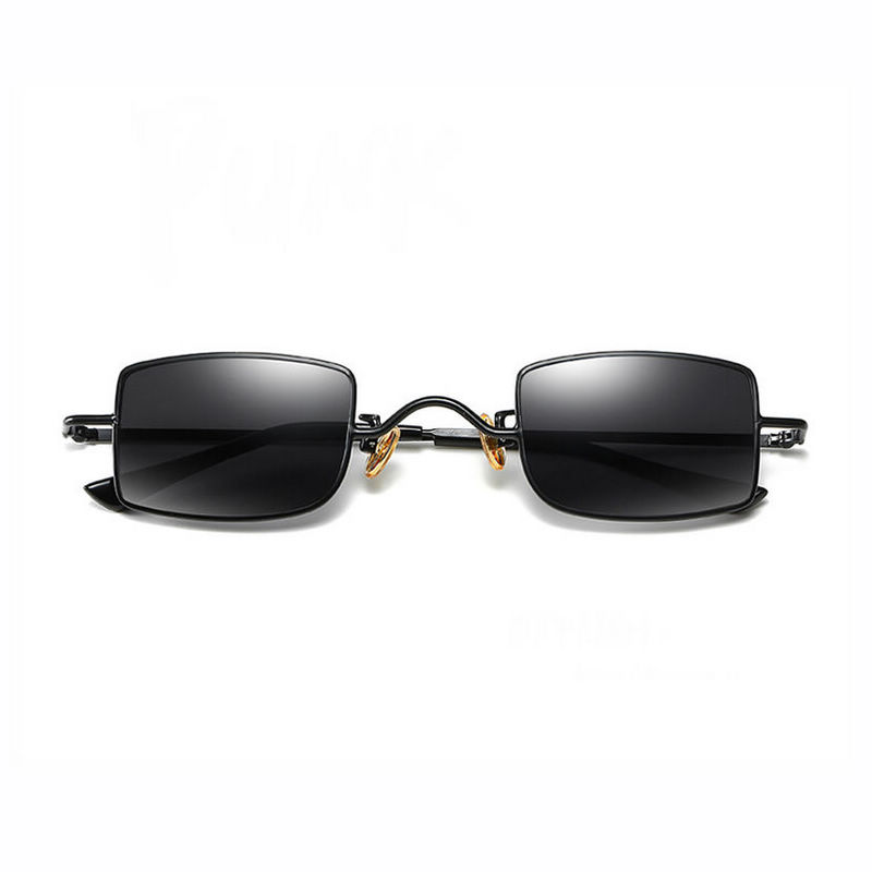 Retro Mini Square Sunglasses Black/Grey
