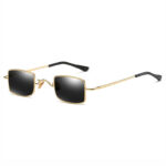 Retro Mini Square Sunglasses Gold-Tone/Grey