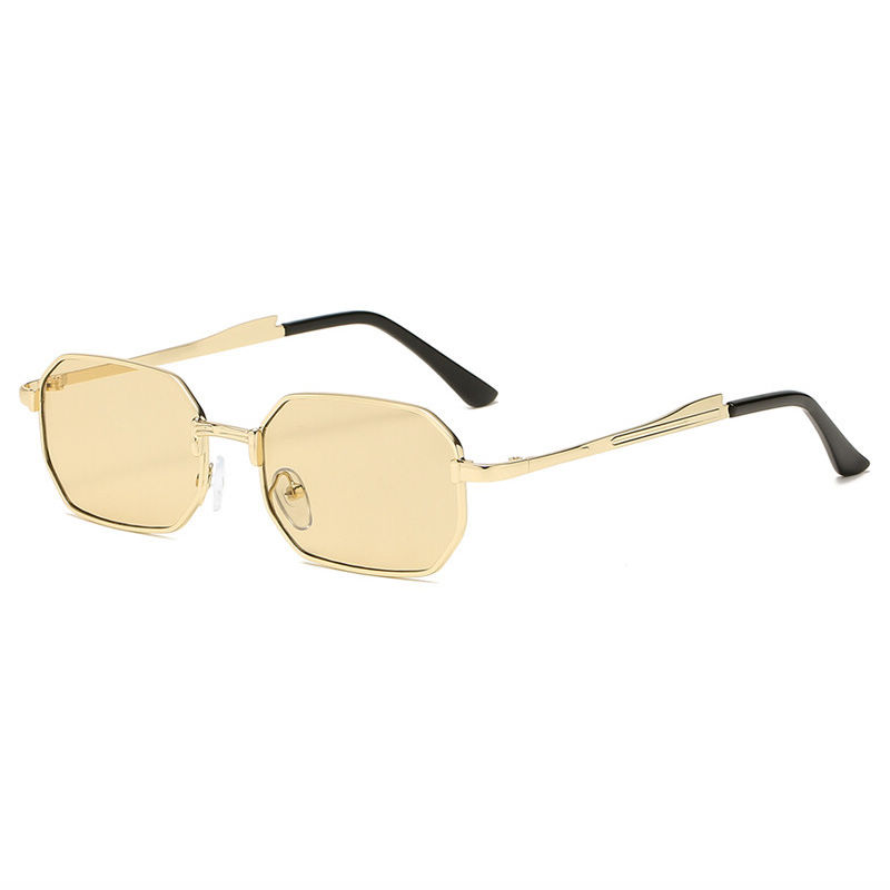 Tea Small Octagon Sunglasses Metal Frame