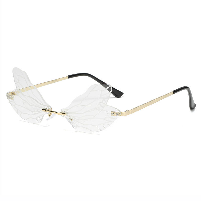 Transparent Dragonfly Wing Plain Glasses