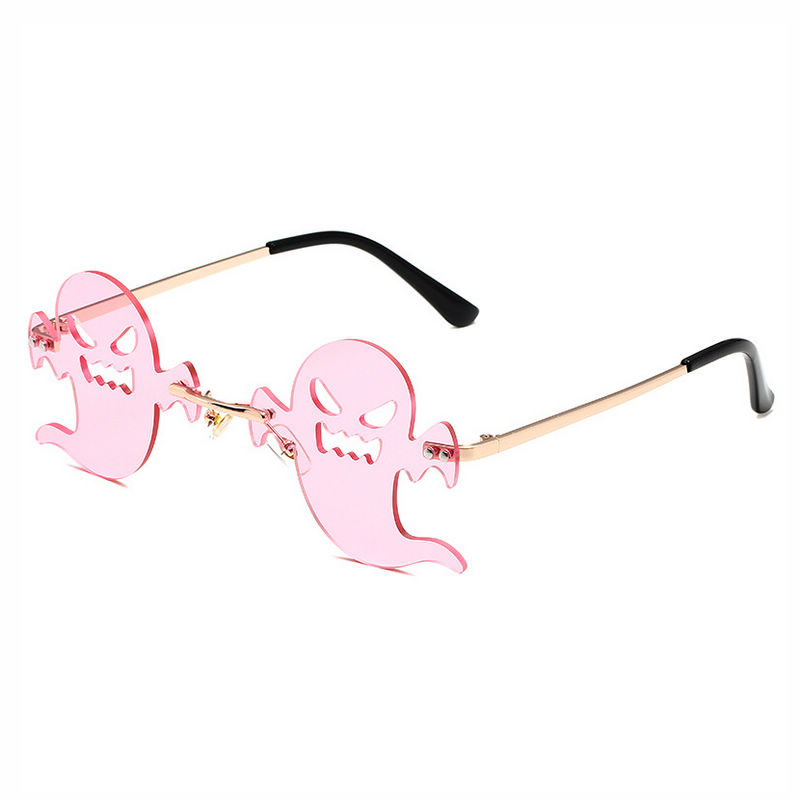 Pink Funky Ghost-Shaped Sunglasses