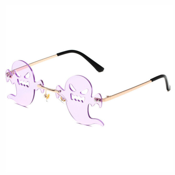 Purple Funky Ghost-Shaped Sunglasses