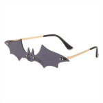 Grey Bat Shape Frameless Novelty Sunglasses