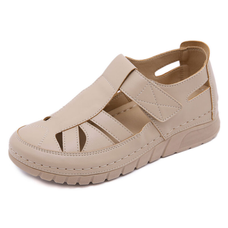 Apricot Womens Closed Toe Casual Wedge Sandals