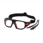 Black/Red Sports Goggles For Basketball with Interchangeable Arms