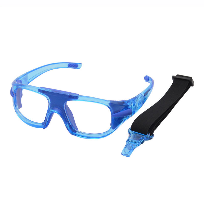 Blue Sports Goggles For Basketball with Interchangeable Arms