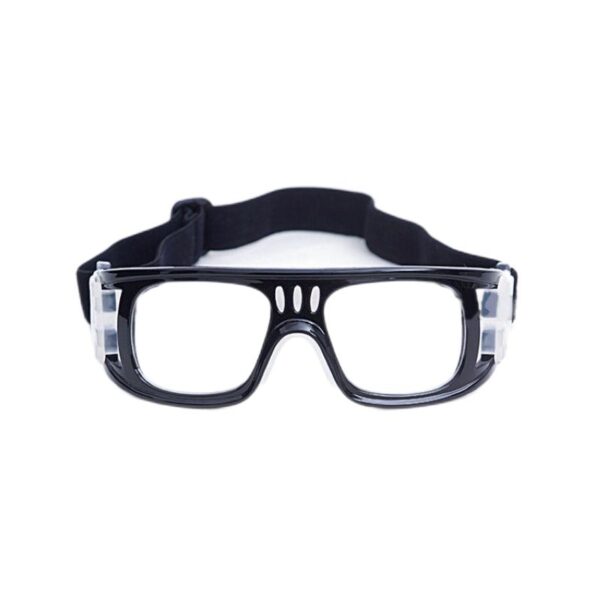 Full Frame Wrap Basketball Protective Goggles Black Frame Clear Lens