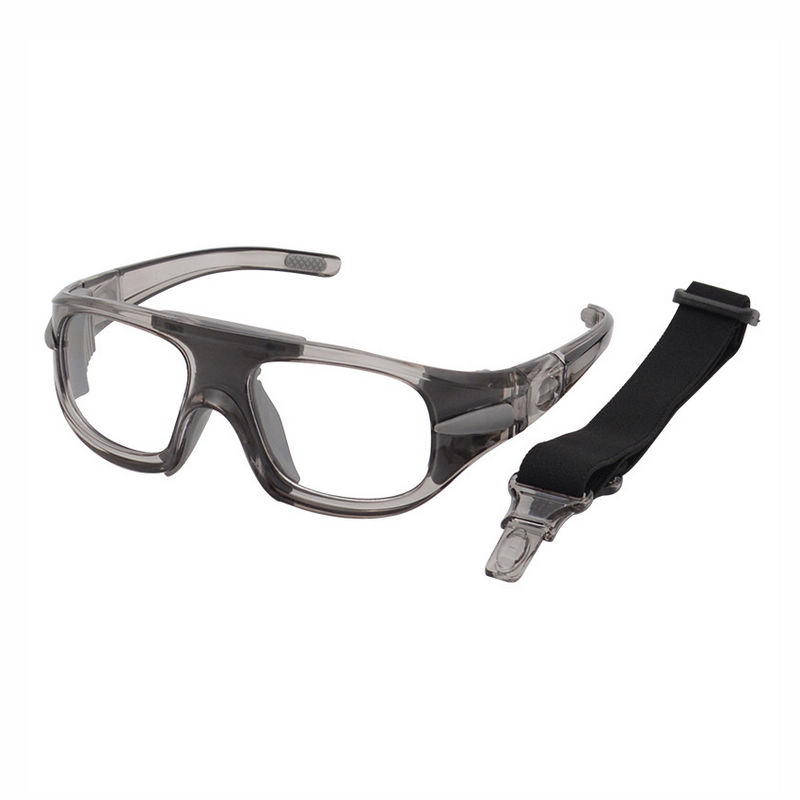 Smoke Grey Sports Goggles For Basketball with Interchangeable Arms