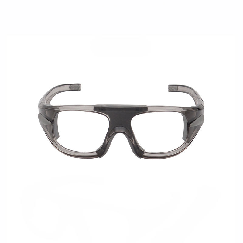 Sports Goggles For Basketball with Interchangeable Arms Smoke Grey/Clear
