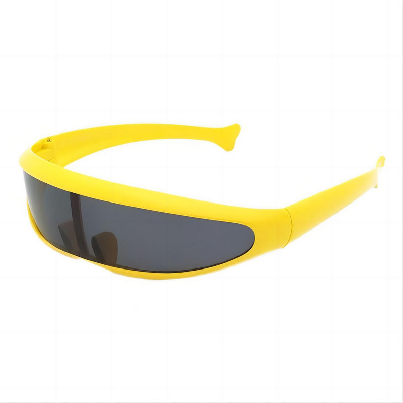 Cyclops Cosplay Wrap Visor Shield Sunglasses Yellow Frame Grey Lens