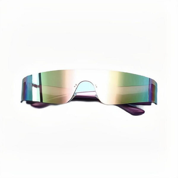 Wraparound Rimless Shield Sport Sunglasses Pink/Mirror Pink