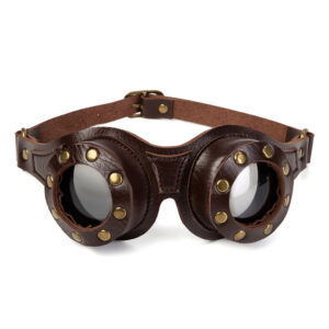 Leather Cosplay Halloween Steampunk Motorcycle Glasses Goggles